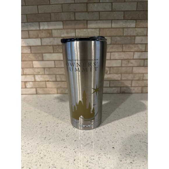 Rare Disney Parks Earmarked Program Owners Summit Iridescent Metal Tumbler - Picture 2 of 3